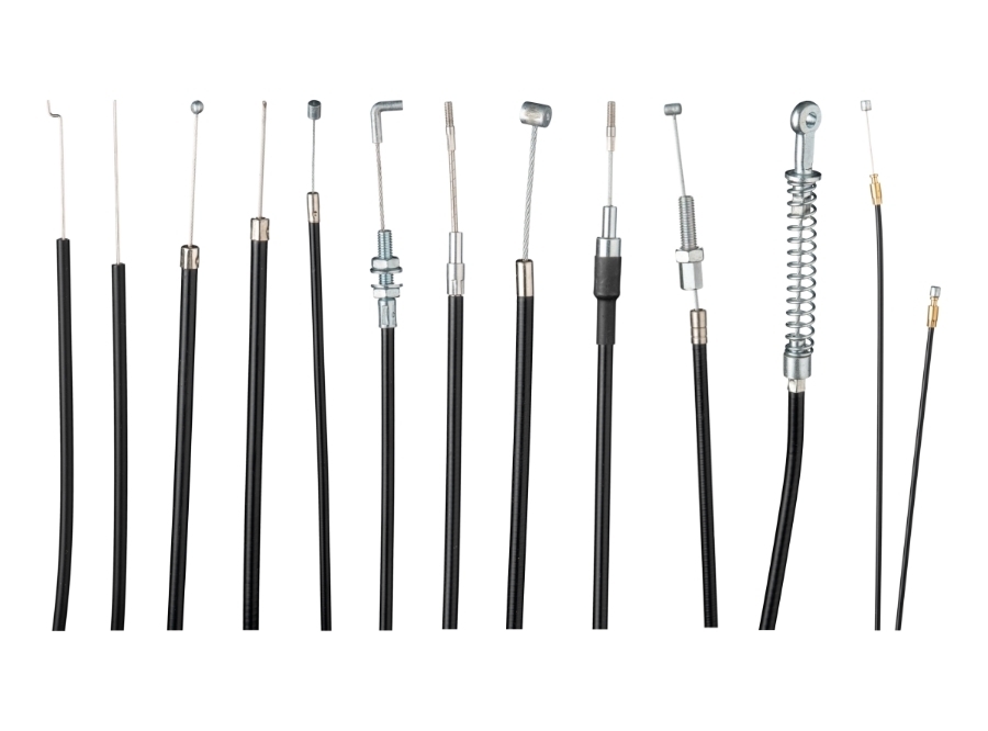 Bowden Cables 02 Bowden cables in various designs with diverse connection types for flexible mechanical controls and industrial applications