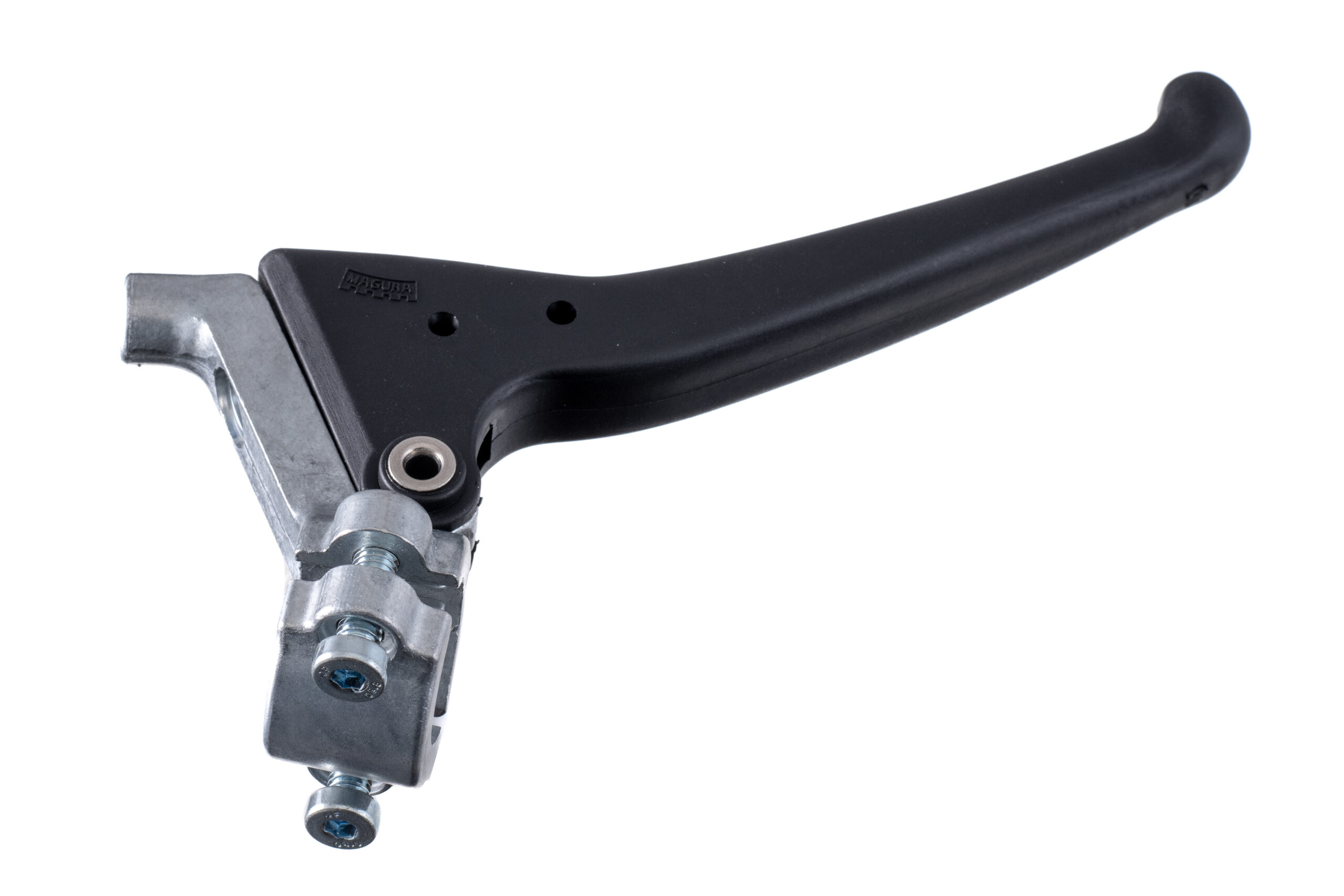 Magura Fahrrad-Bremshebel mit schwarzem Kunststoffhebel, Metallhalterung und Lenkerklemmschraube